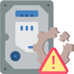 ハードドライブの物理的損傷